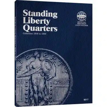Whitman Coin Folder Liberty Standing Quarter 1916-1930-front cover image view-20226TN
