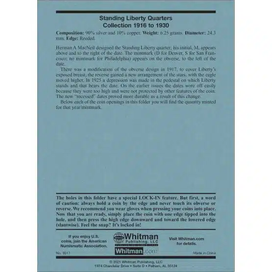 W.P. Lib. Stan. 25 Cent, 1916-1930, information page image view-20226