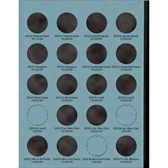 Whitman Coin Folder National Park Quarter No. 2 2016-2021 P-D-page 2 image view-20191