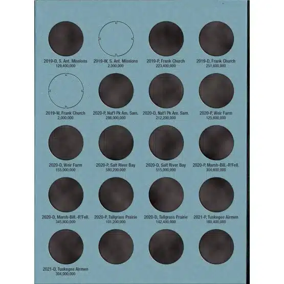 Whitman Coin Folder National Park Quarter No. 2 2016-2021 P-D-page 3 image view-20191