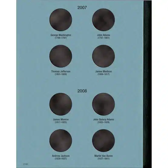 Whitman Coin Folder Presidential Dollar Volume I 2007-2011-page 1 image view-20197