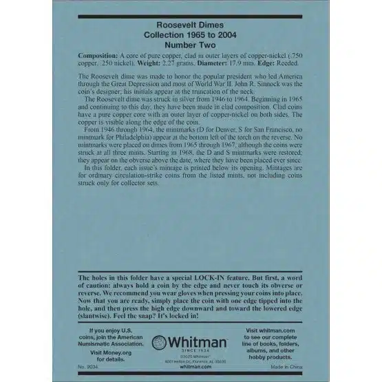 W.P. 10 Cent, No. 2, 1965-2004, information page image view-20181