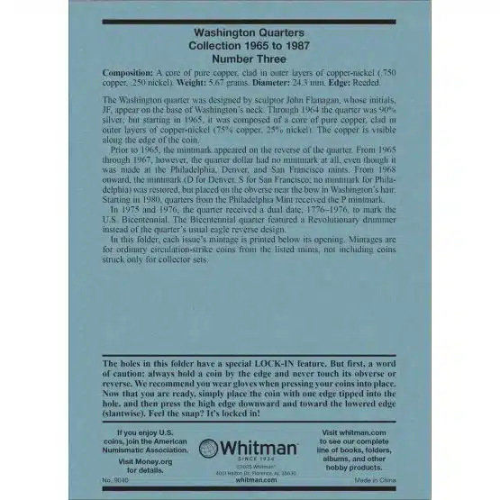 25 Cent, No. 3, 1965-1987, information page image view-20185