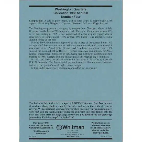 W.P. 25 cent, No. 4, 1988-2000, information page image view-20186