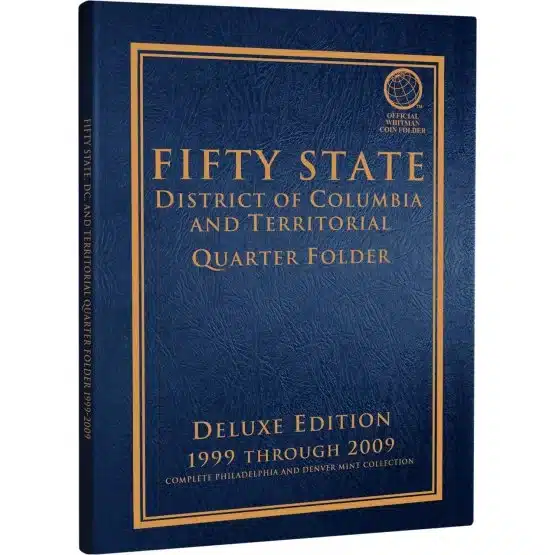 Whitman Deluxe 1999-2009 Commemorative Quarters Coin Folder P&D-front cover image view-20205