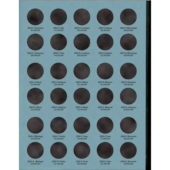 Whitman Deluxe 1999-2009 Commemorative Quarters Coin Folder P&D-page 2 image view-20205