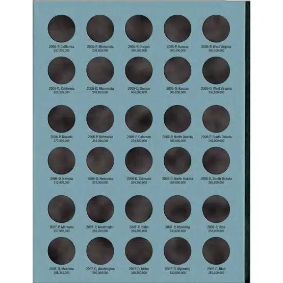 Whitman Deluxe 1999-2009 Commemorative Quarters Coin Folder P&D-page 3 image view-20205