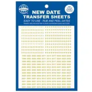 Transfer sheets gold Letter stickers and numbers, dates front image view-21588TN