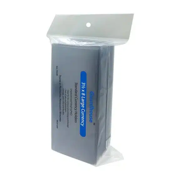 Guardhouse Paper Money Holders for Large Currency, packaged pack of 100, standing upright front image view-21725100