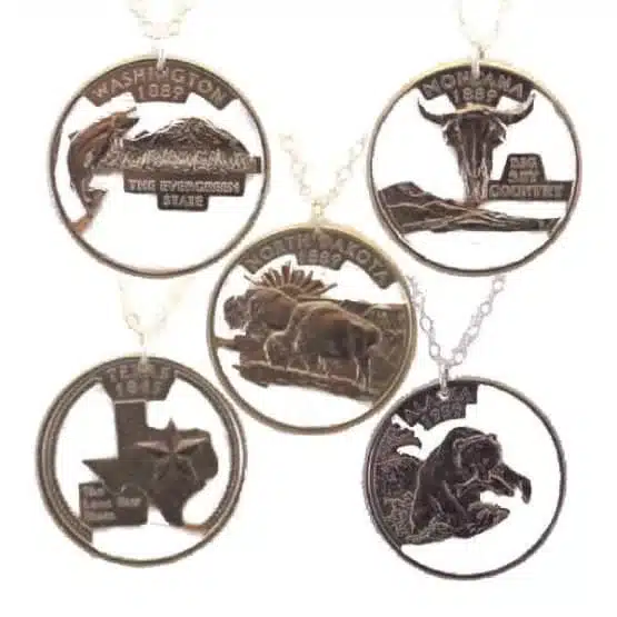 Coin-Cut State necklaces and territories category image view