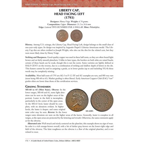 US Coins Mega Red Book-liberty cap-page-172-image view-21750