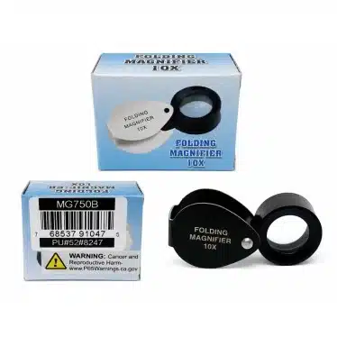 folding jewelers eye loupe 10x with polished glass lens-20088TN