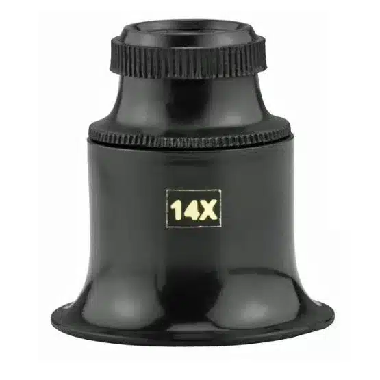 14x eye loupe for coin collectors with double glass lens-20083