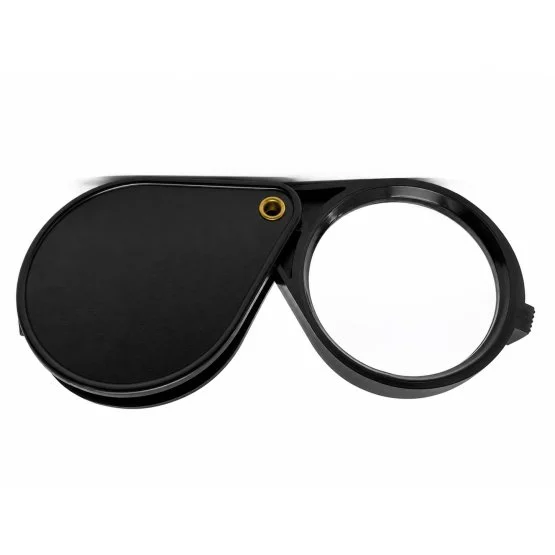 black pocket magnifier with 2-inch lens-20086