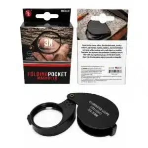 large pocket magnifier 3x with sliding glass lens with boxed packaging-20086TN