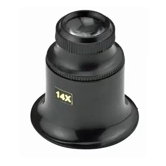 double lens magnifier with black plastic body-20083