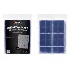 BCW 20 pocket coin pages with thumb cuts-20560TN