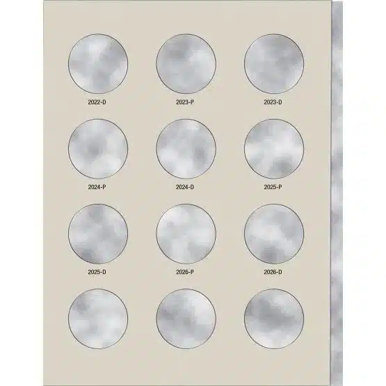Kennedy half dollar storage folder page 2-21538