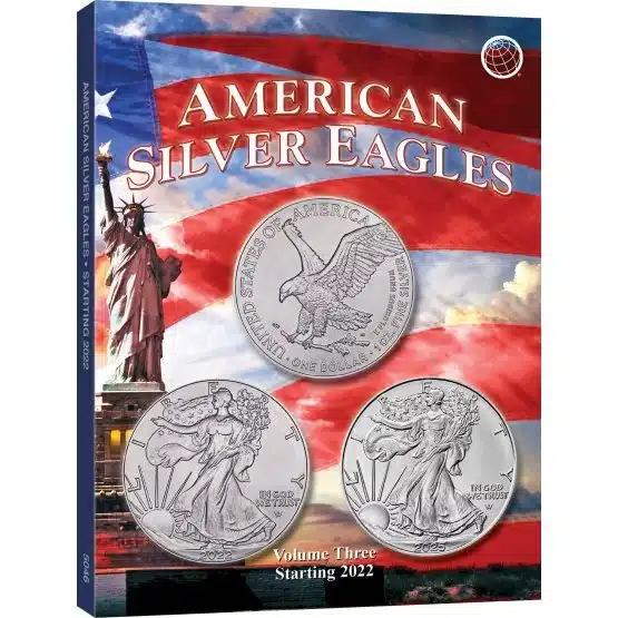 Whitman Coin Folder for American Silver Eagles, front cover-20100