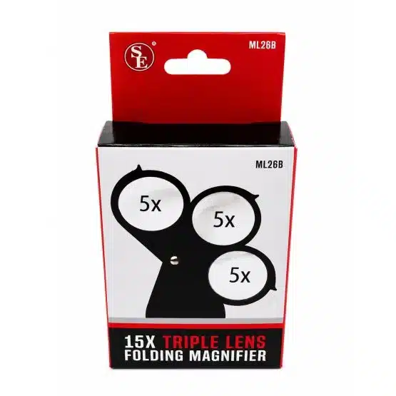 compact folding magnifier front of boxed packaging-21103