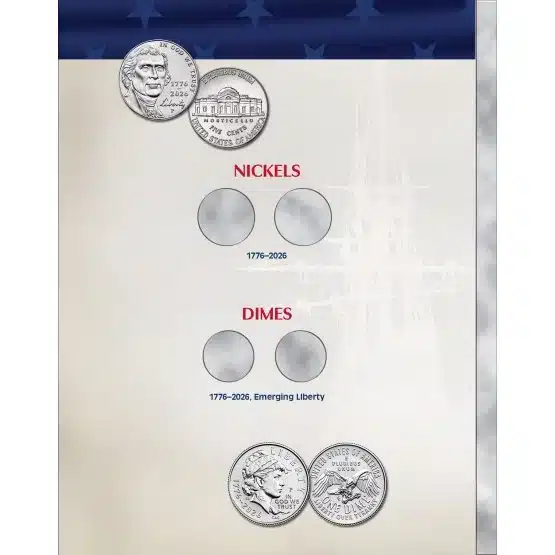 2026 single mint coin folder, page 1-20158