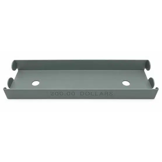 Gray dollar coin tray angled view - 21037