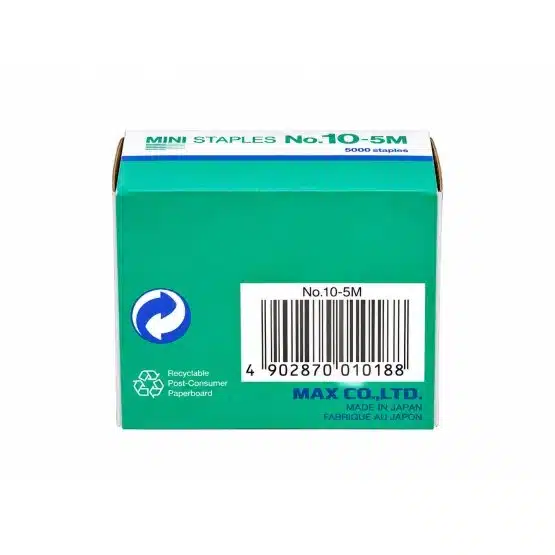 MAX 10-5M staples 5,000 count box barcode-20032